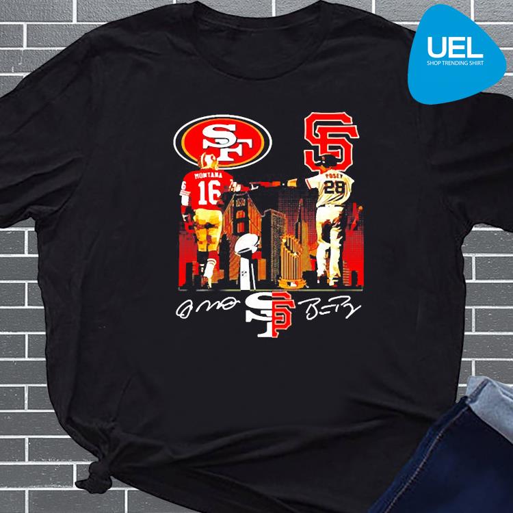 San Francisco 49ers Joe Montana San Francisco Giants Buster Posey  signatures shirt, hoodie, sweater, long sleeve and tank top