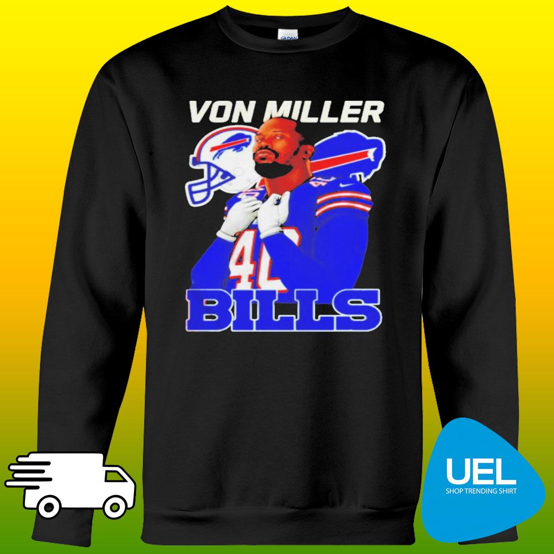 Bills von miller sporting a new haircut shirt, hoodie, sweater, long sleeve  and tank top