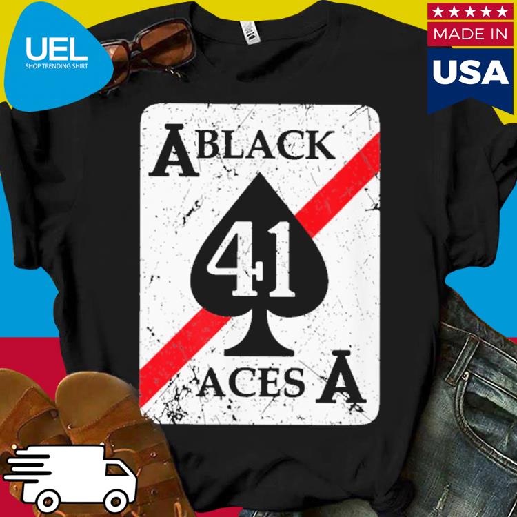 Official 41 black aces fighter squadron vintage veterans day shirt