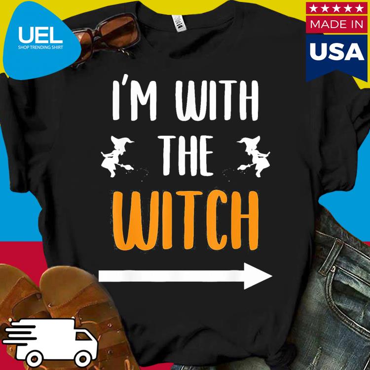 Official I'm with the witch halloween shirt