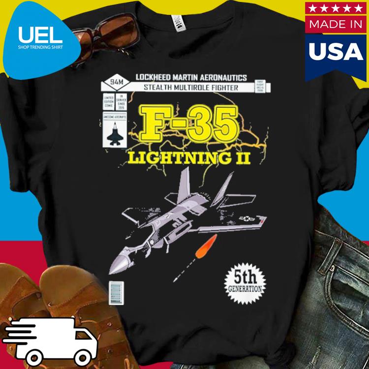 Official Lockheed martin aeronautics stealth multirole fighter f-35 lightning shirt