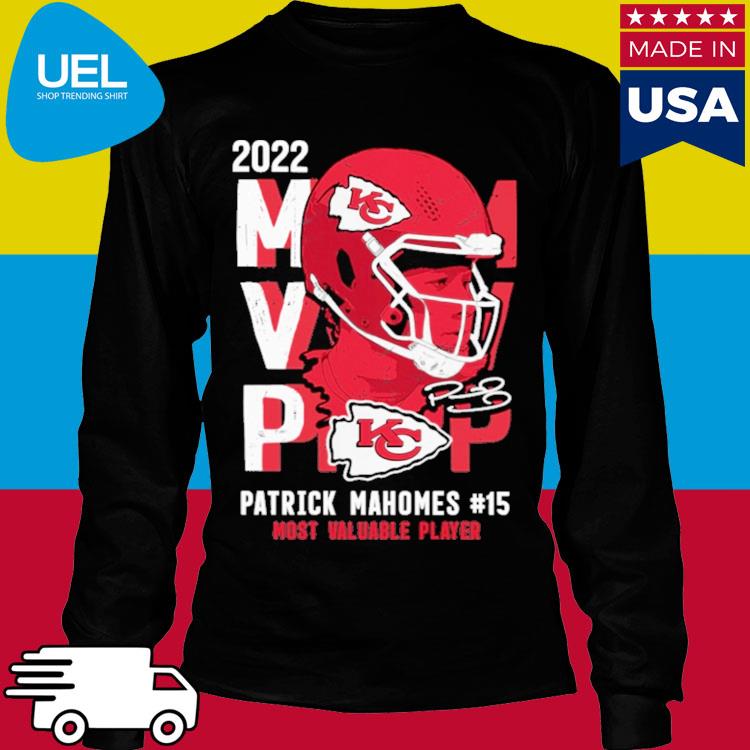 LONG SLEEVE RED Chiefs Patrick Mahomes Pic MVP T-shirt ADULT 