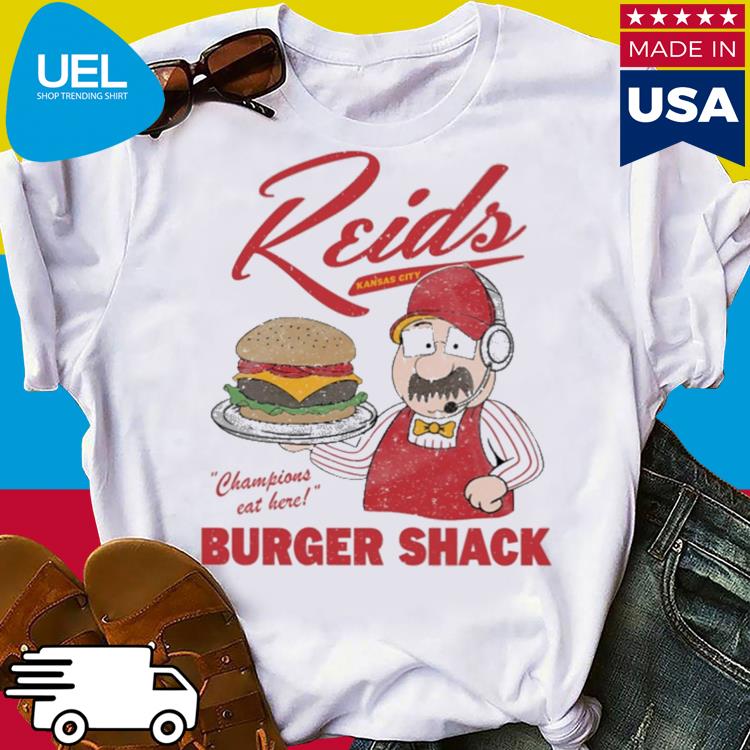 Official Reids kansas city champions eat here burger shack shirt