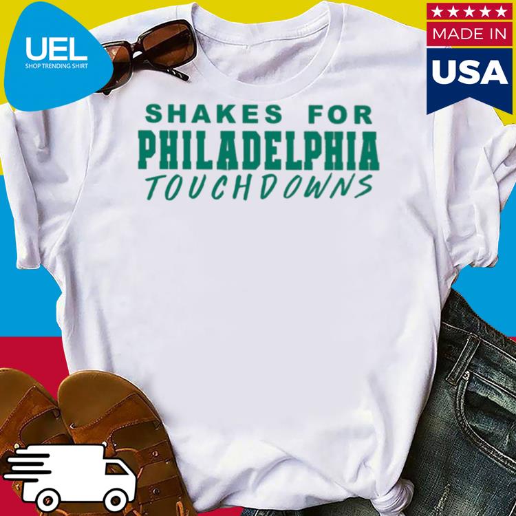 SHAKES for PHILADELPHIA TOUCHDOWNS White Crop Tank Top Belly 