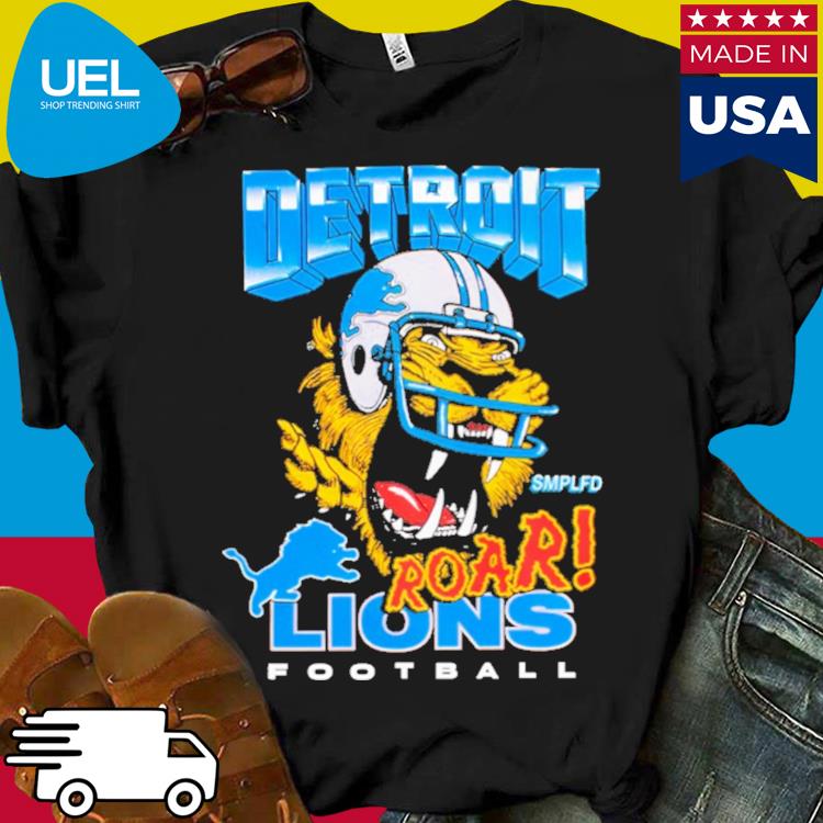 Men's SMPLFD Blue Detroit Lions Roar Long Sleeve T-Shirt