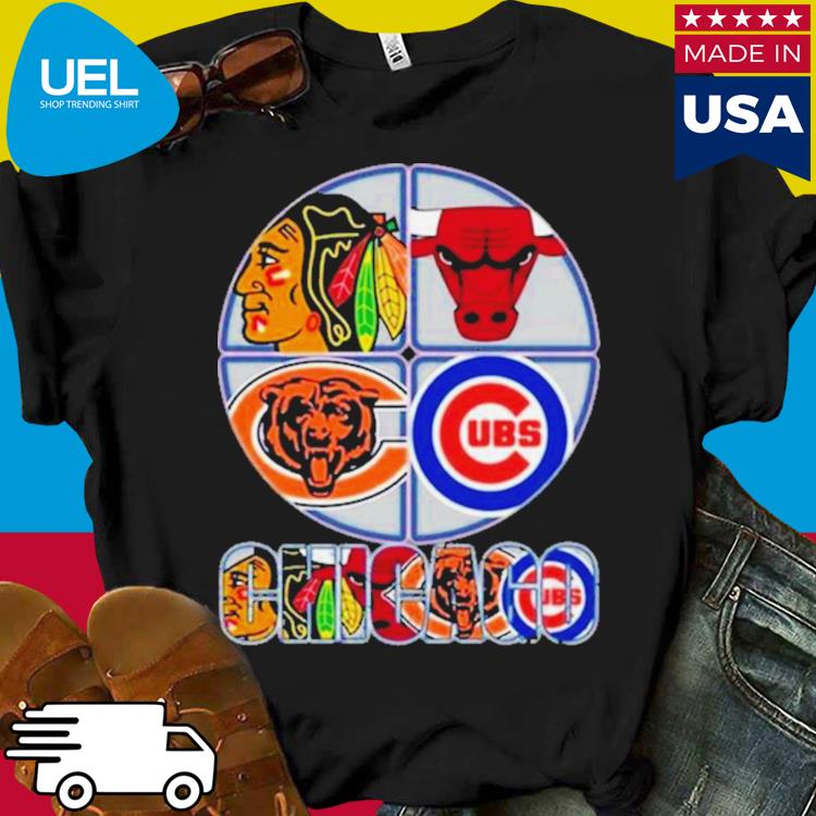 Chicago Bears Chicago Bulls Chicago Cubs 2023 logo shirt, hoodie