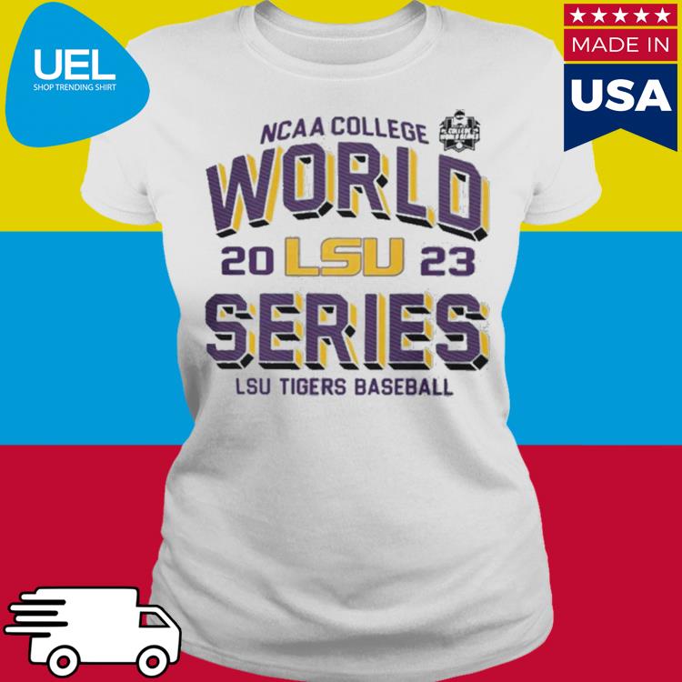 2023 Ncaa College World Series Lsu Tigers White Cws Bound Shirt