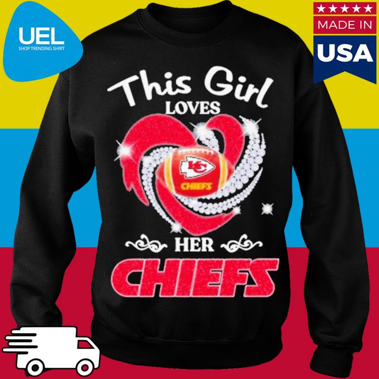 News This Girl Loves Her Kansas City Chiefs Heart Diamond 2023 Shirt