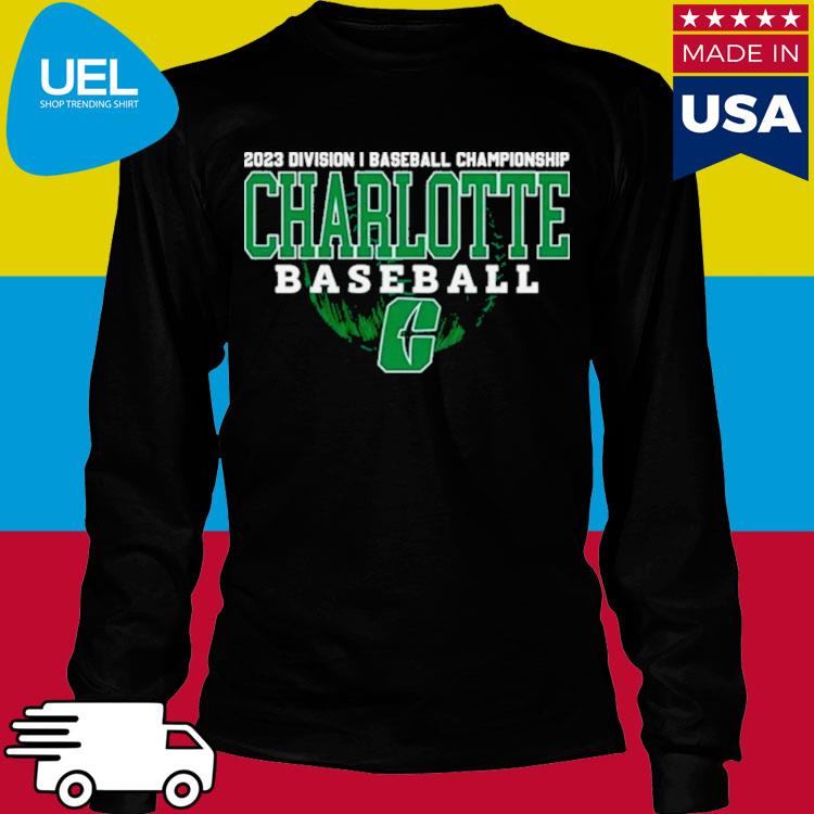 Official 2023 division i champions baseball charlotte 49ers baseball shirt,  hoodie, tank top, sweater and long sleeve t-shirt