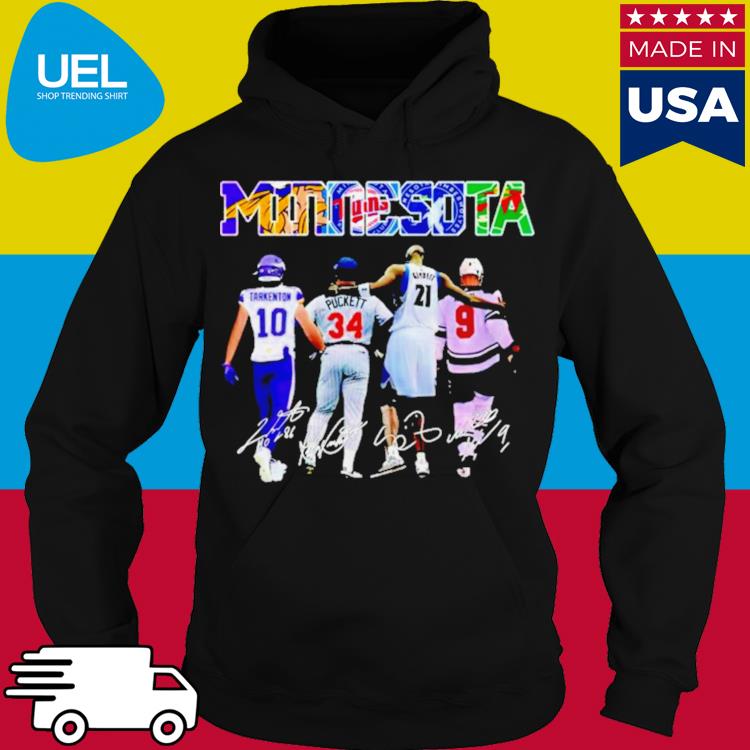 Minnesota sports teams Fran Tarkenton Kirby Puckett Kevin Garnett Mikko  Koivu signatures shirt, hoodie, sweater, long sleeve and tank top