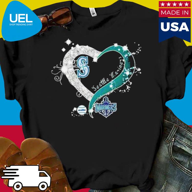 Design seattle Mariners Baseball Glitter Heart Tshirt, hoodie