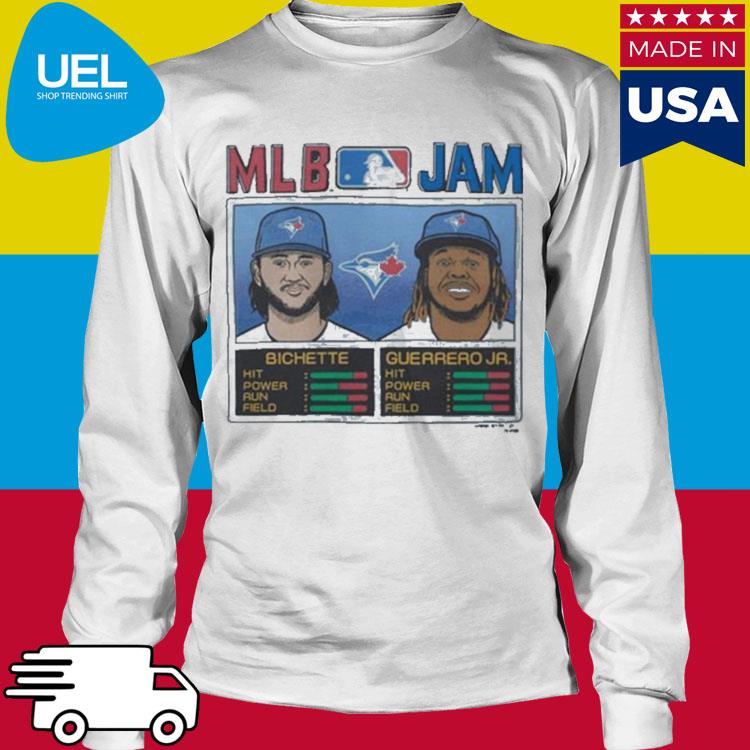 Mlb jam toronto blue jays bichette and guerrero jr shirt, hoodie