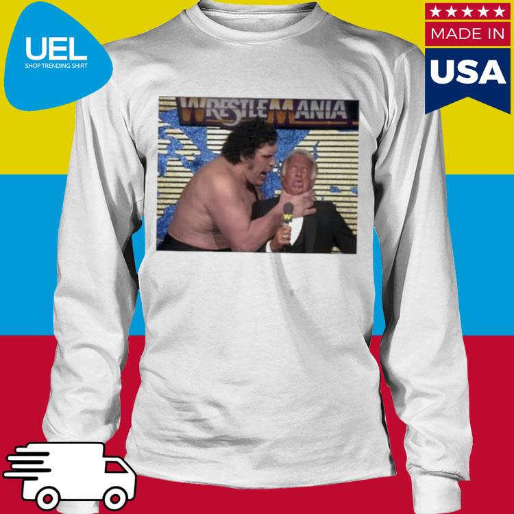 Official andre the giant choking bob uecker wrestling shirt, hoodie, tank  top, sweater and long sleeve t-shirt