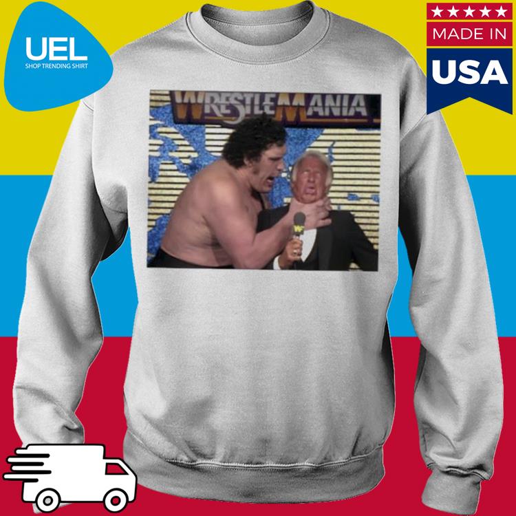 Official andre the giant choking bob uecker wrestling shirt, hoodie, tank  top, sweater and long sleeve t-shirt