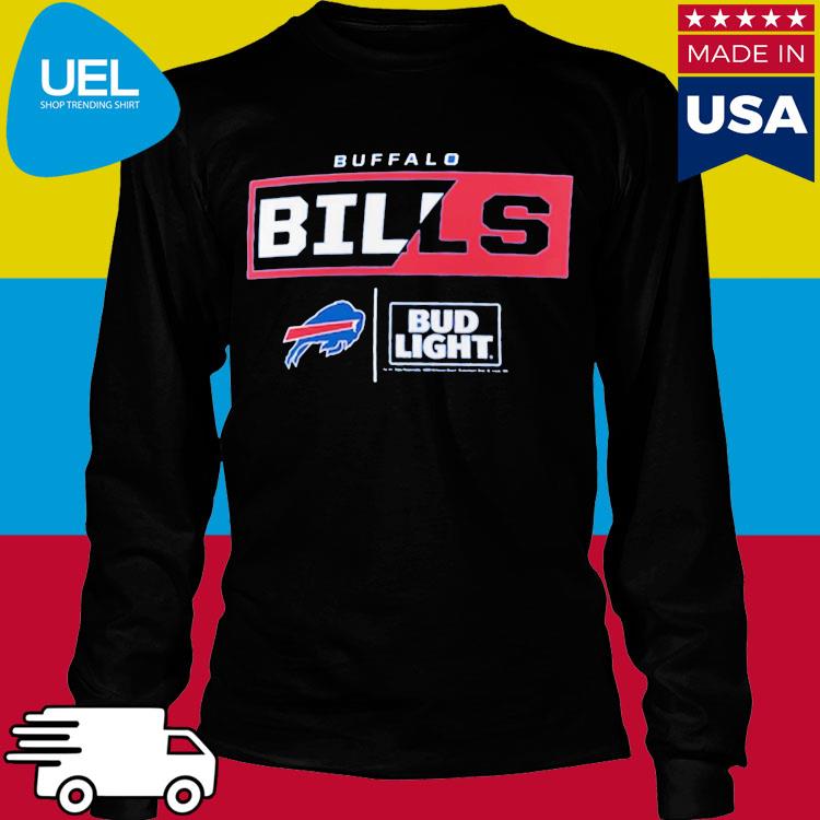 Official Buffalo Bills fanatics branded NFL x bud light T-shirt