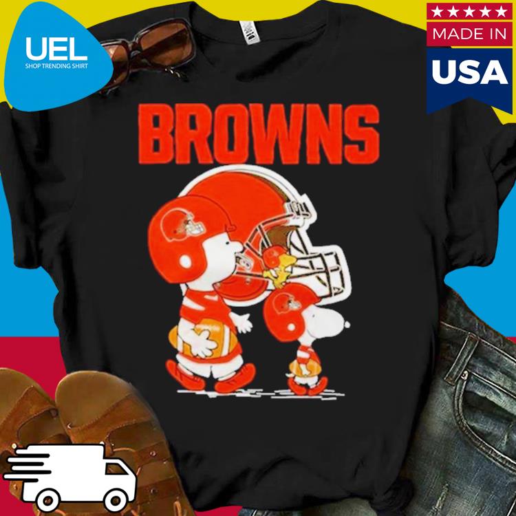 Cleveland Browns Peanuts Snoopy Charlie Brown And Woodstock Shirt