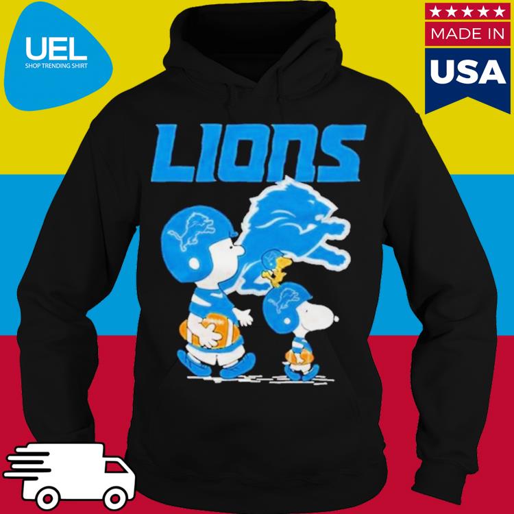 Detroit Lions Snoopy and Charlie Brown with Woodstock cartoon T-shirt,  hoodie, sweater, long sleeve and tank top