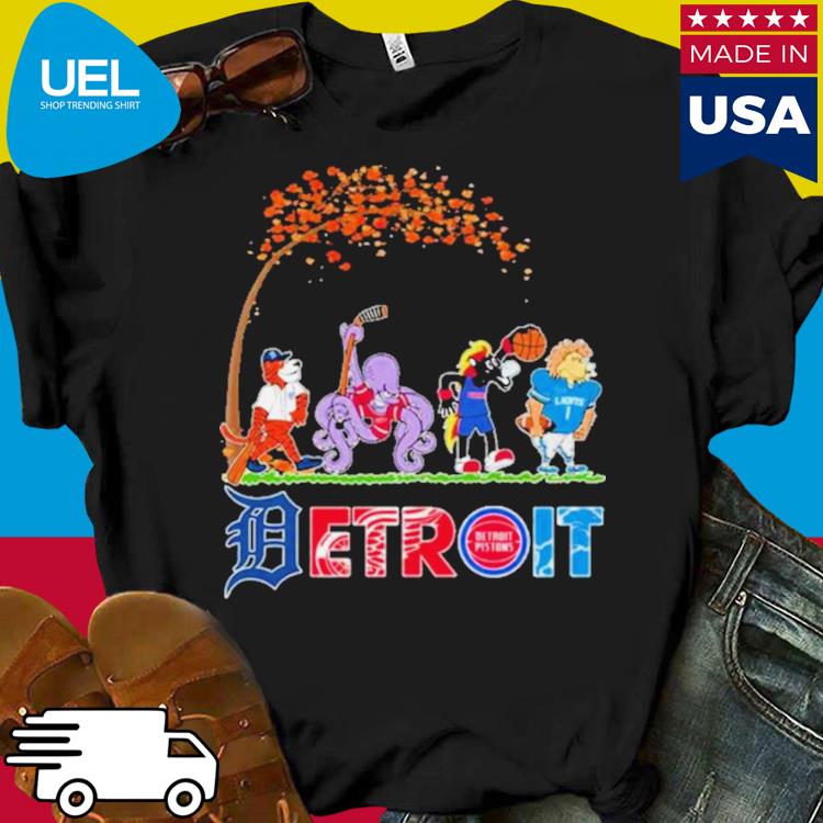 Detroit Pistons Lions Red Wings Tigers Mascot Halloween Fall 2023