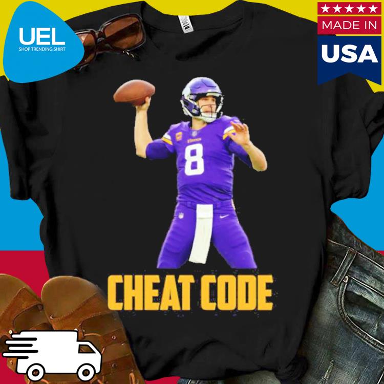 Kirk cousins cheat code minnesota football fan shirt, hoodie