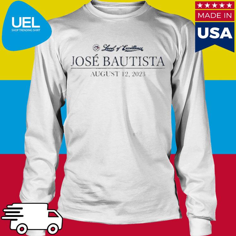 Official toronto Blue Jays Jose Bautista Honda Level Of Excellent August 12  2023 Shirt, hoodie, sweater, long sleeve and tank top