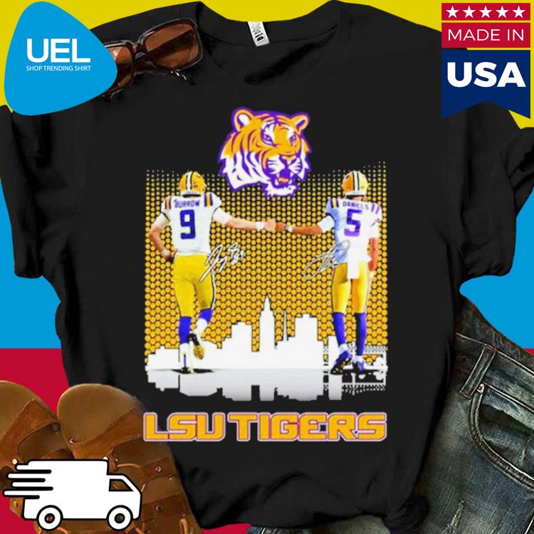 Lsu tigers Joe burrow jayden daniels city signatures Shirt - Limotees