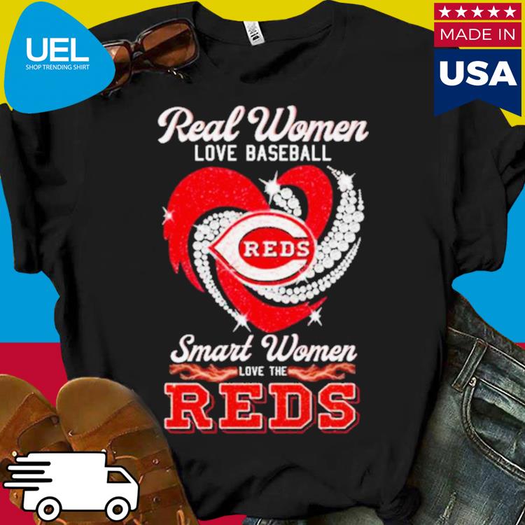 Real Women Love Basketball Smart Women Love The Cincinnati Reds Diamond  Heart 2023 Shirt, hoodie, sweater, long sleeve and tank top