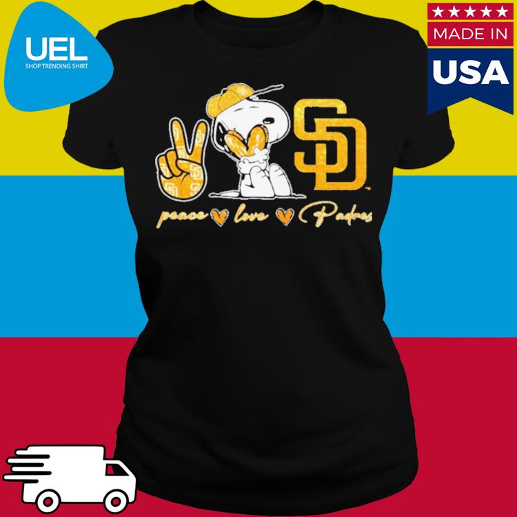 Snoopy San Diego Padres Peace Love Padres shirt, hoodie, sweater