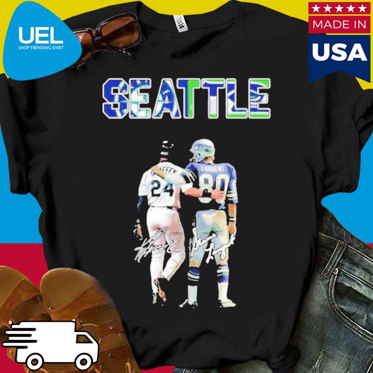 Ken Griffey Jr. and Steve Largent Seattle Mariners And Seahawks signatures  shirt, hoodie, sweater, long sleeve and tank to… in 2023