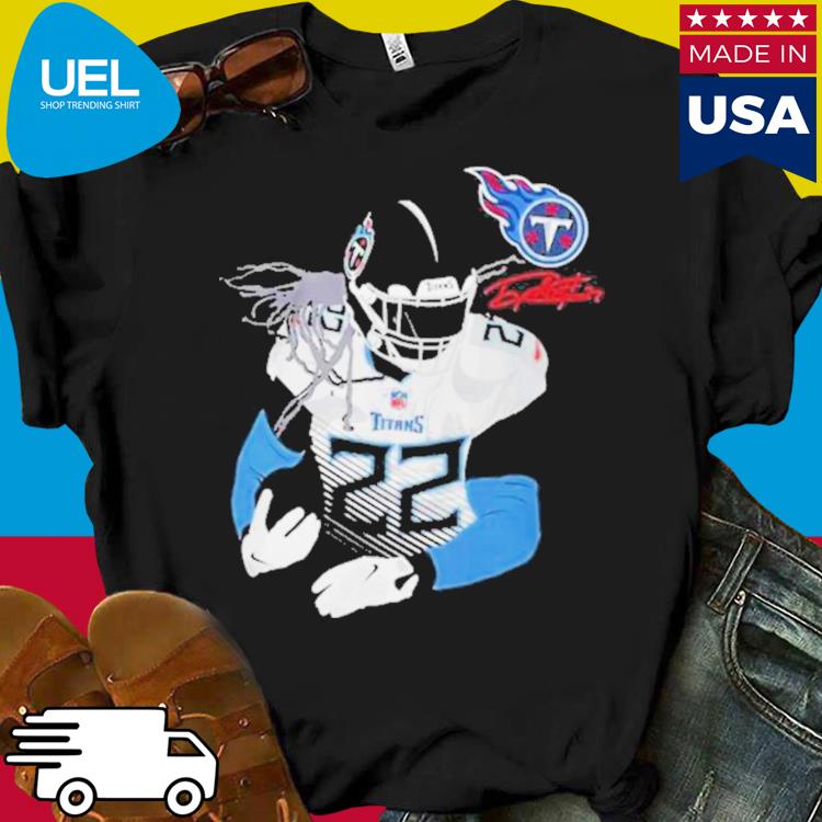 Official licensed Gear Nfl Tennessee Titans Derrick Henry Navy Player T- Shirt, hoodie, sweater, long sleeve and tank top