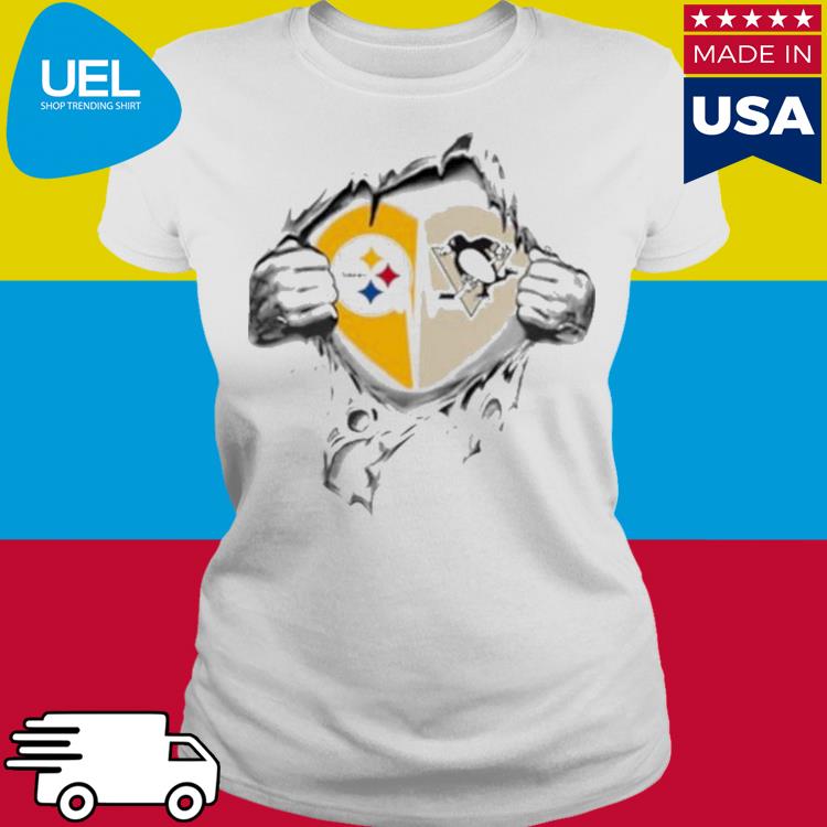 Blood Inside Me Pittsburgh Steelers And Pittsburgh Penguins 2023 T