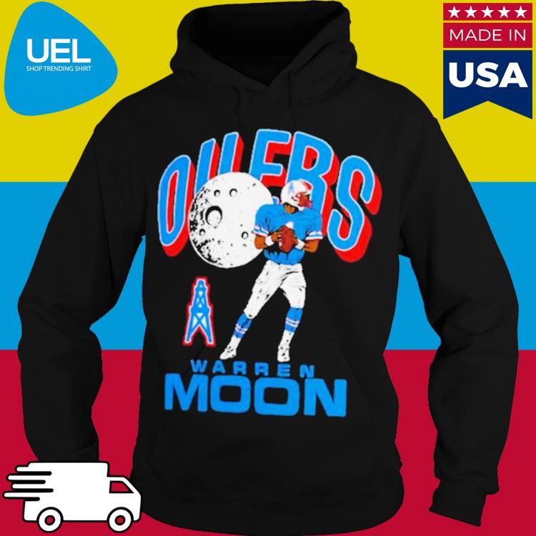 Houston Oilers Warren Moon Player Caricature Tri-Blend T-Shirts
