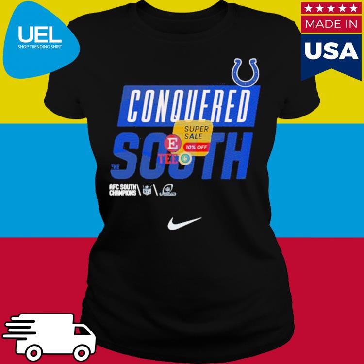 Official indianapolis colts conquered the south nfl 2023 playoff shirt,  hoodie, tank top, sweater and long sleeve t-shirt