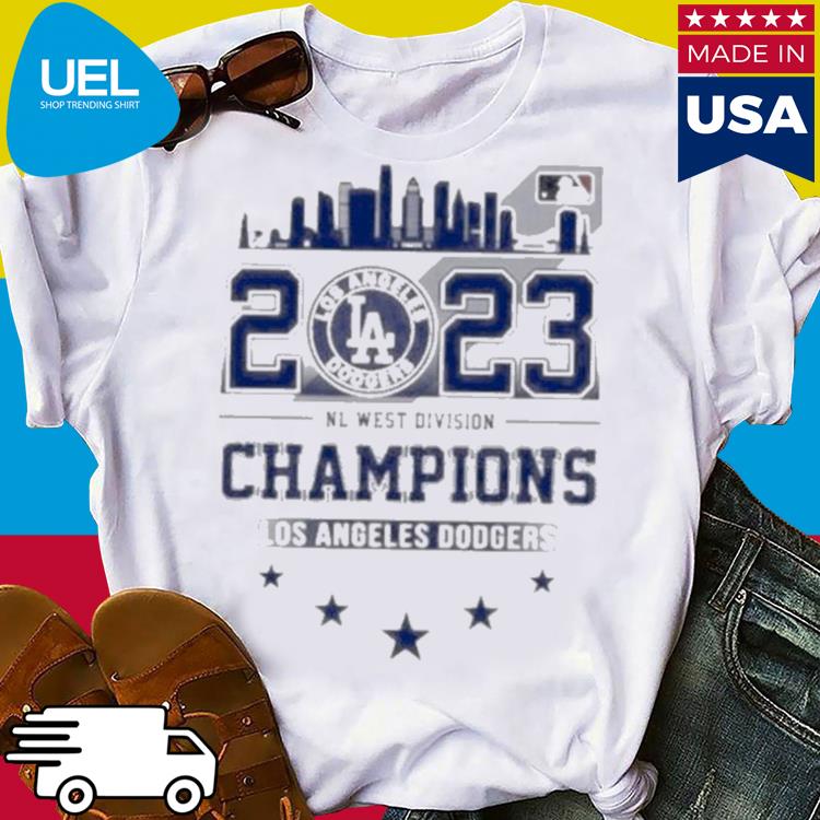 Los Angeles Dodgers Skyline 2023 Nl West Division Champions T-shirt,Sweater,  Hoodie, And Long Sleeved, Ladies, Tank Top