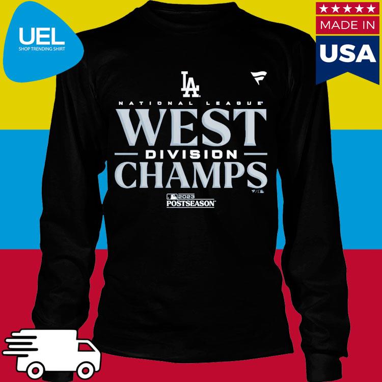 Los angeles Dodgers fanatics branded 2023 nl west Division champions locker  room royal shirt, hoodie, sweater, long sleeve and tank top