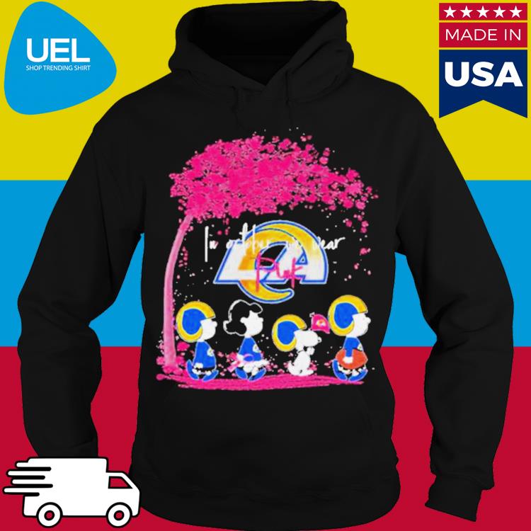 Los Angeles Rams Peanut Characters In October We Wear Pink 2023 Shirt