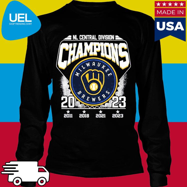 Nl Central Divison Champions Milwaukee Brewers 2011 2018 2021 2023 T-Shirt,  hoodie, sweater and long sleeve