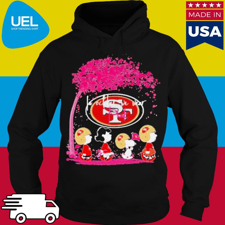 San Francisco 49Ers Peanut Characters In October We Wear Pink 2023 Shirt -  Peanutstee