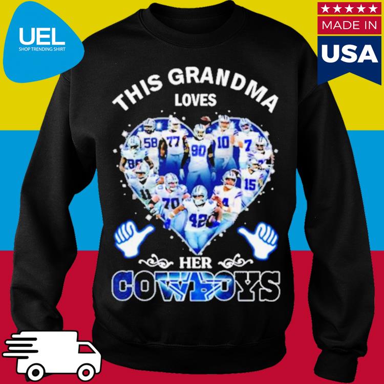 This Grandma Loves Dallas Cowboys Heart Players shirt, hoodie