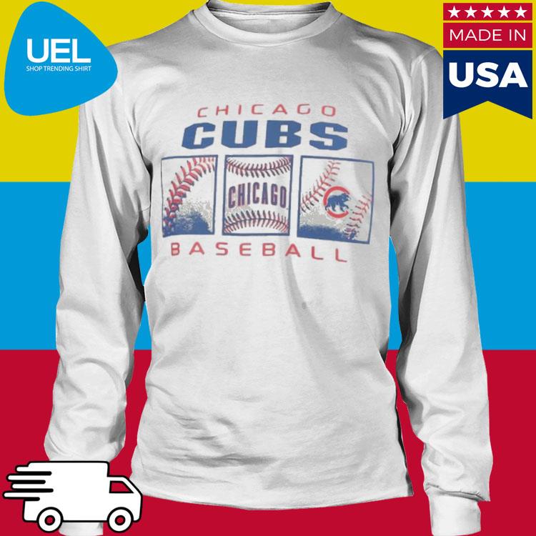 Youth Heathered Gray Chicago Cubs Tri-Logo T-Shirt, hoodie