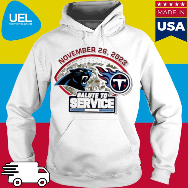 Carolina panthers vs tennessee titans gameday salute to service november 26  2023 shirt, hoodie, sweater, long sleeve and tank top