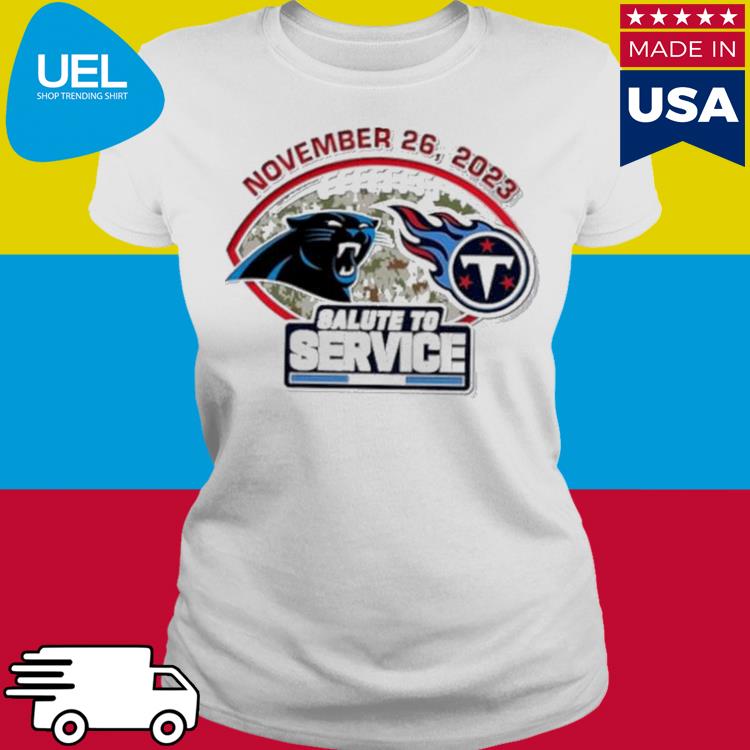 Carolina Panthers Vs Tennessee Titans Gameday Salute To Service November 26  2023 Shirt