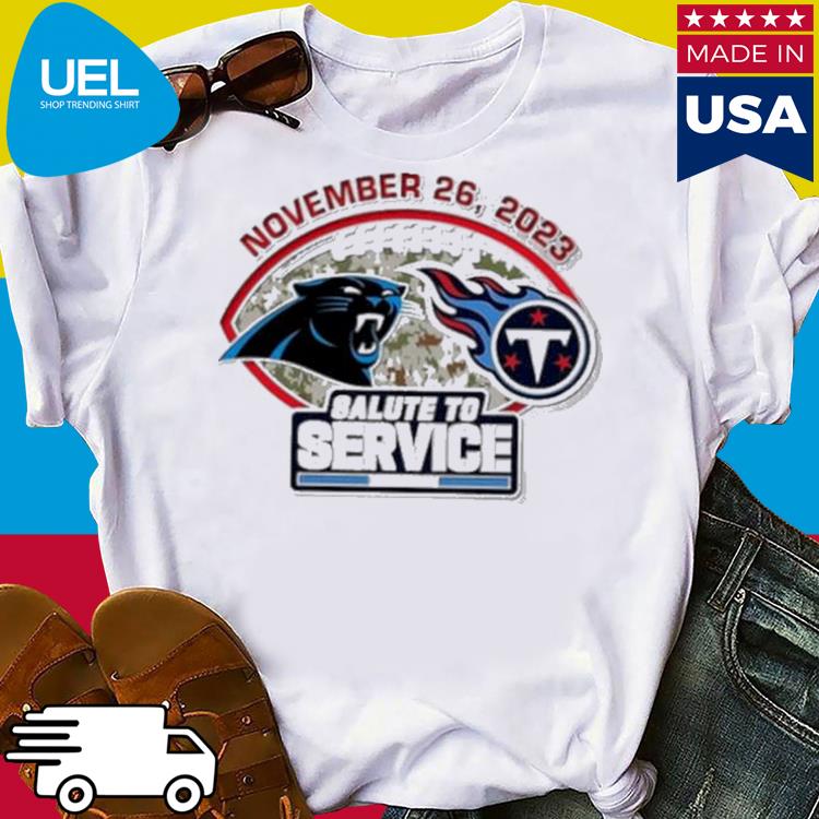 Carolina panthers vs tennessee titans gameday salute to service november 26  2023 shirt, hoodie, sweater, long sleeve and tank top