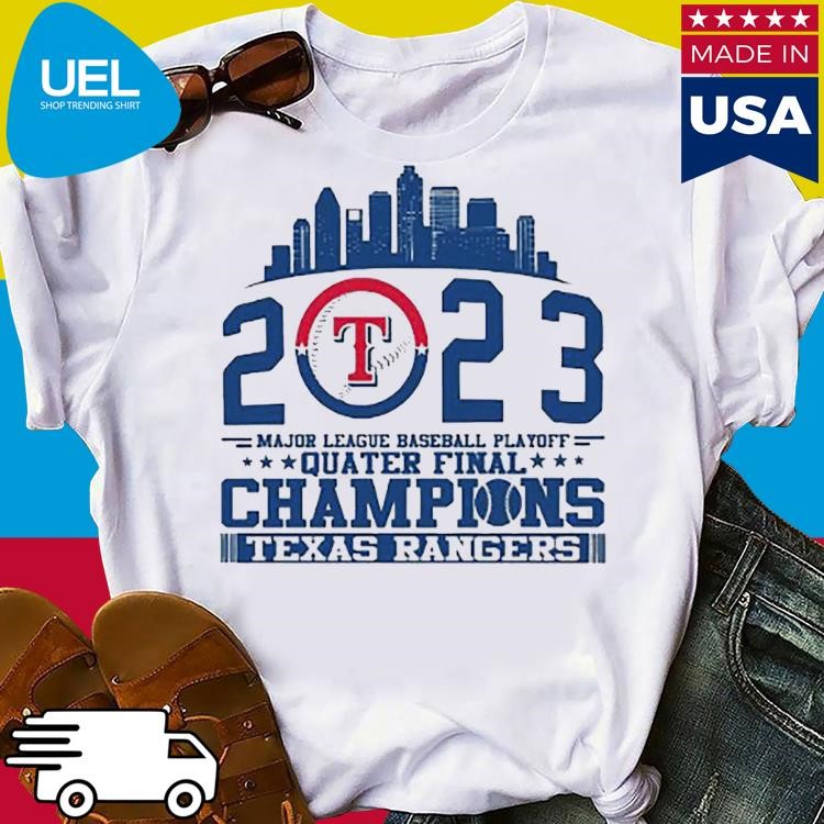 Texas Rangers Major League Baseball Playoff Quarter Final Champions Shirt -  Peanutstee