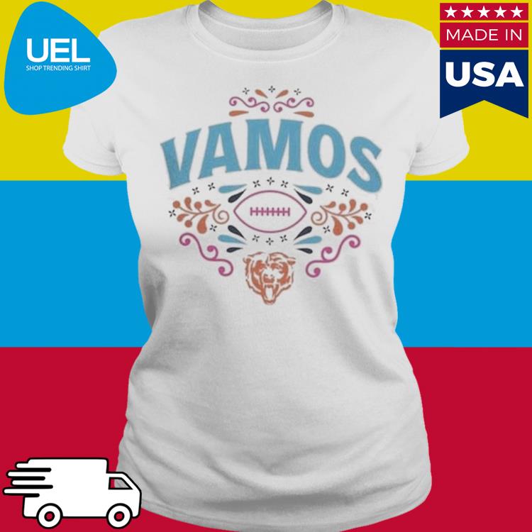 Official chicago bears majestic threads cream latino heritage vamos shirt,  hoodie, tank top, sweater and long sleeve t-shirt