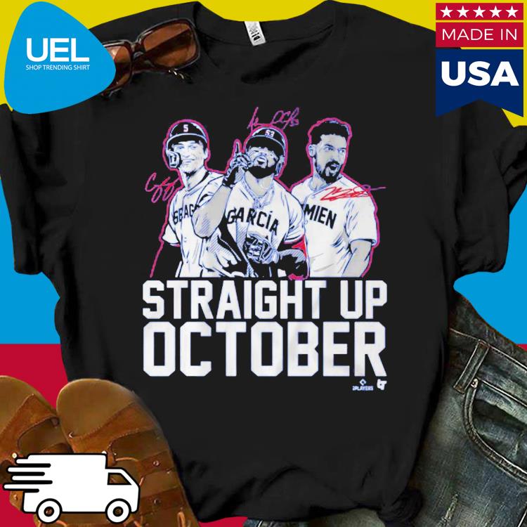 Official Corey seager marcUS semien and adolis garcia straight up october  shirt, hoodie, sweater, long sleeve and tank top