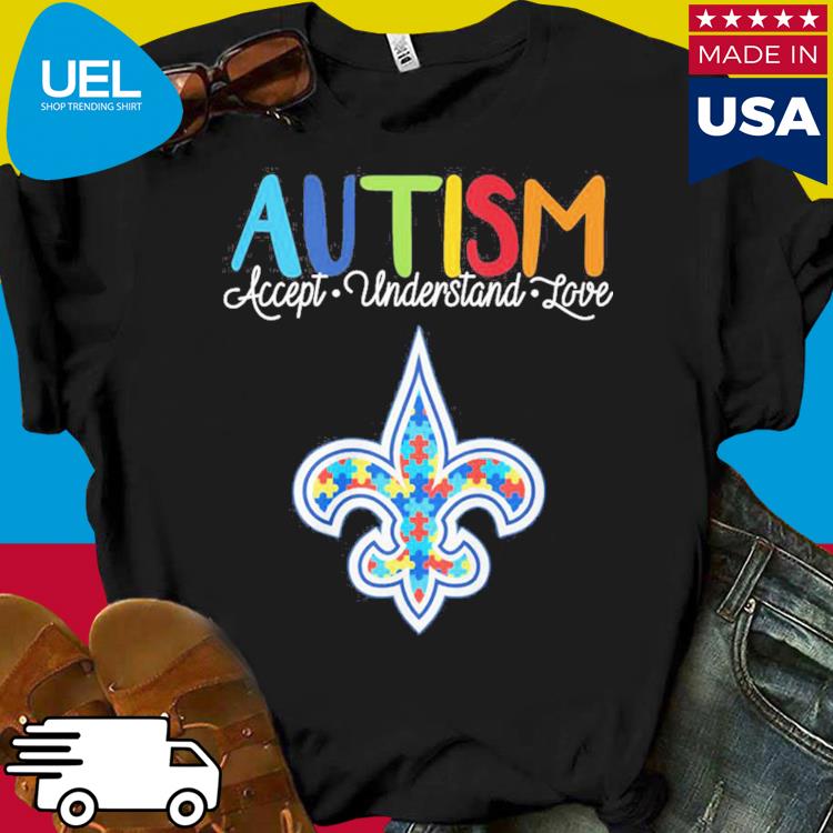 Official new orleans saints NFL autism awareness accept understand