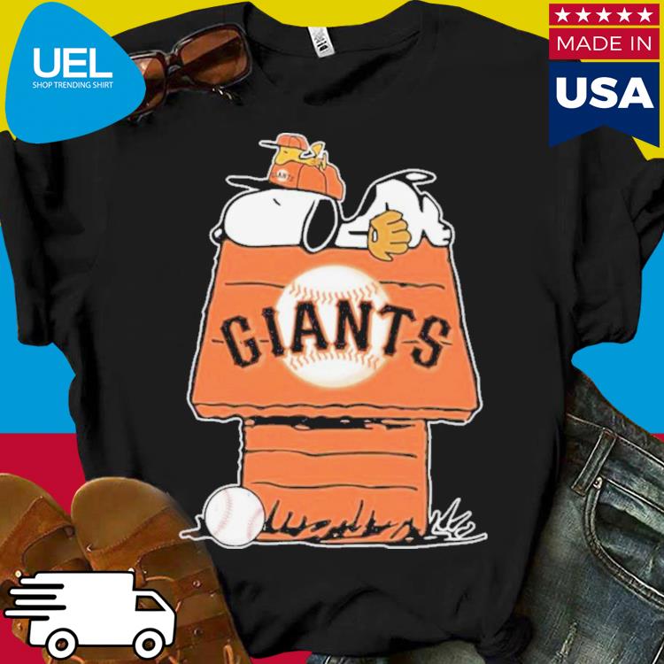 San Francisco Giants Snoopy And Woodstock Resting Together MLB Premium  Men's T-Shirt 