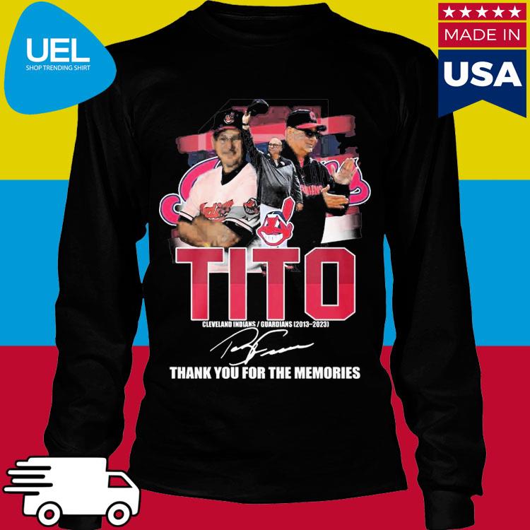 Tito Cleveland Indians Guardians 2013 – 2023 Thank You For The Memories T  Shirt, hoodie, sweater, long sleeve and tank top