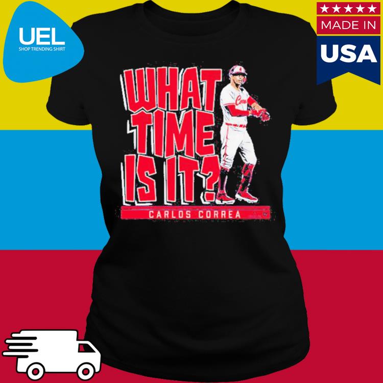 Official Carlos correa what time is it Minnesota T-shirt, hoodie, tank top,  sweater and long sleeve t-shirt