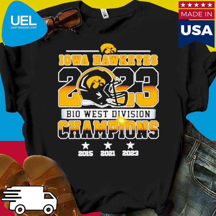 Iowa hawkeyes 2023 b10 west Division champions shirt